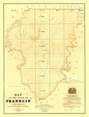 Vintage Map of Franklin Parish, Louisiana 1860