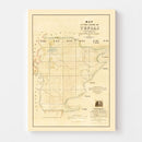 Vintage Map of Tensas Parish, Louisiana 1860