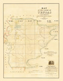 Vintage Map of Tensas Parish, Louisiana 1860