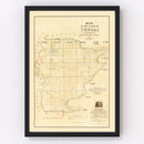 Vintage Map of Tensas Parish, Louisiana 1860