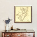 Vintage Map of Aransas County, Texas 1880