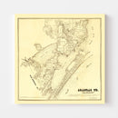 Vintage Map of Aransas County, Texas 1880