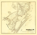 Vintage Map of Aransas County, Texas 1880