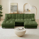 107" U Shaped Modern Sofa Modular Sectional Cloud Couch with Ottomans