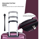 3 Piece Luggage Sets PC Lightweight & Durable Expandable Suitcase with Two Hooks, Double Spinner Wheels, TSA Lock, (21/25/29) Wine Red