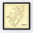 Vintage Map of Aransas County, Texas 1880