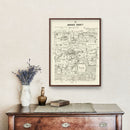 Vintage Map of Archer County, Texas 1879