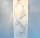 Delicate Narrow Frosted Floral Glass Wall Sconce