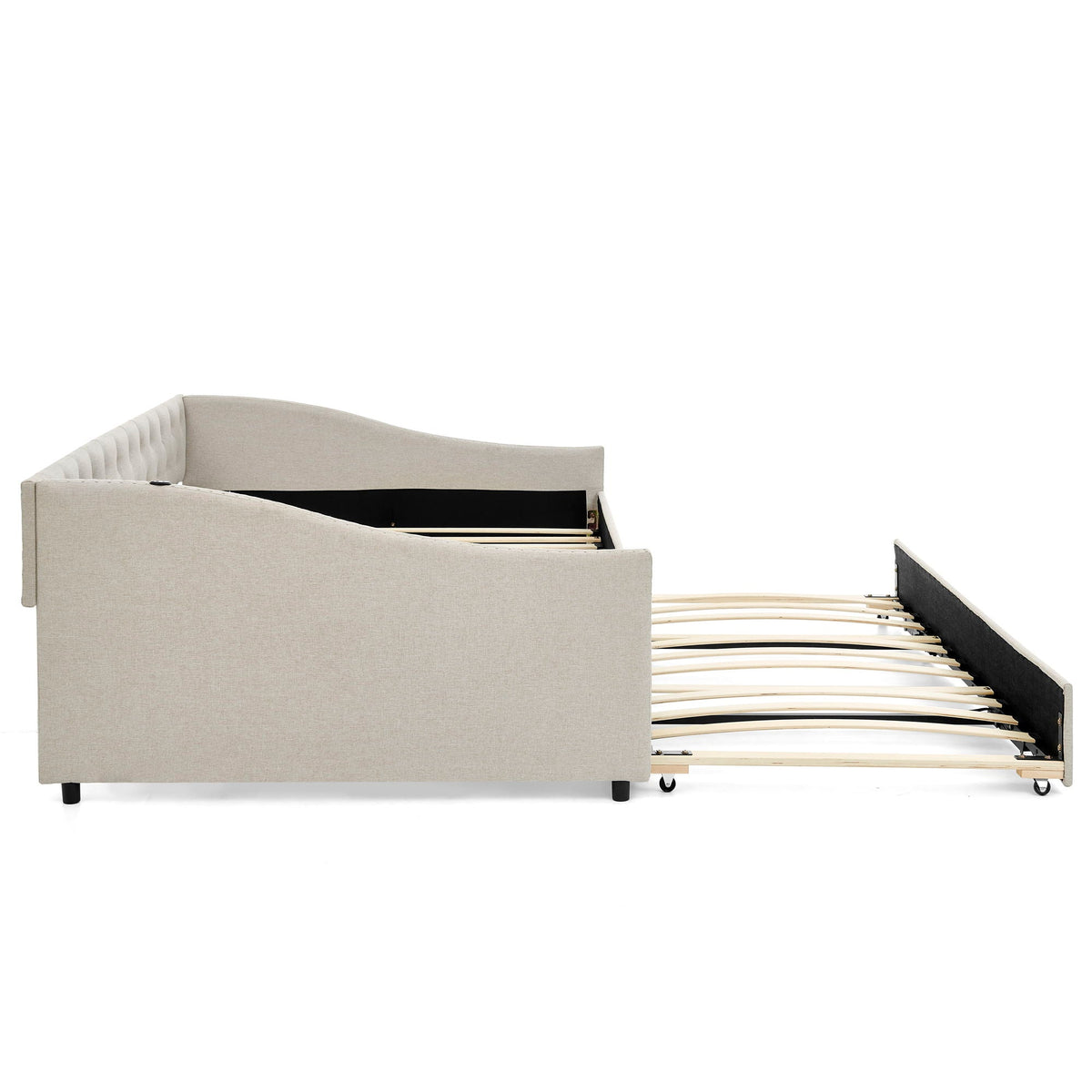 Upholstered Daybed With USB Charging & Pull Out Bed, photo 11 of 40