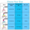 12In Kids\' Bike with Training Wheels Children Bicycle with Helmet Basket Rear Seat Chain Guard for Boys Aged 2-4