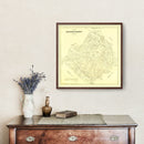 Vintage Map of Bastrop County, Texas 1879