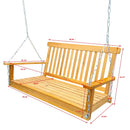 Front Porch Swing With Armrests For Outdoor Patio, Garden Yard, Backyard Or Sunroom by HouseOfZazla