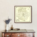 Vintage Map of Bexar County, Texas 1887