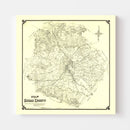 Vintage Map of Bexar County, Texas 1887