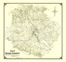 Vintage Map of Bexar County, Texas 1887