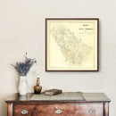 Vintage Map of Bee County, Texas 1879