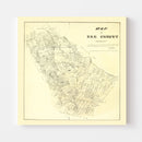 Vintage Map of Bee County, Texas 1879