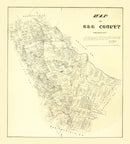 Vintage Map of Bee County, Texas 1879