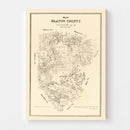 Vintage Map of Blanco County, Texas 1879