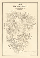 Vintage Map of Blanco County, Texas 1879