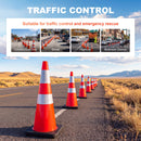 36" Heavy-Duty Traffic Cones with High-Visibility Reflective Collars - 4 Pack