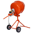 Portable Concrete Mixer With Etl Certificated Copper Motor, Electric Cement Mixer, 5.0 Cu. Ft. - Orange by HouseOfZazla