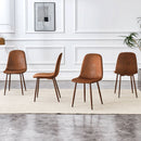 (Set of 4) Backrest AndTransfer Legs Chairs Adding A Touch Of Elegance To Minimalist And Scandinavian Style Homes - Walnut by HouseOfZazla