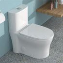 1 Piece Toilet For Bathroom, Dual Flush 1.22/1.6 Gpf, Soft Closing Seat - White by HouseOfZazla