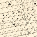 Vintage Map of Borden County, Texas 1892