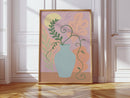 Twilight Leaves in a Pale Blue Vase