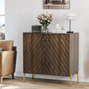 Sideboard Buffet With Storage For Living Room - Walnut by Unique Piece Furniture