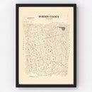 Vintage Map of Borden County, Texas 1892