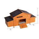 70" Large Wooden Chicken Coop with 2 Nesting Boxes by HouseOfZazla