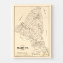 Vintage Map of Brazos County, Texas 1897