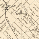 Vintage Map of Brazos County, Texas 1897