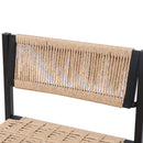 Kitchen Bar Stools with Footrest Set of 2 Paper Rope Weave Dining Chairs by HouseOfZazla
