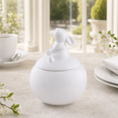Porcelain Sitting Bunny Sugar Bowl by Arthur Court Designs