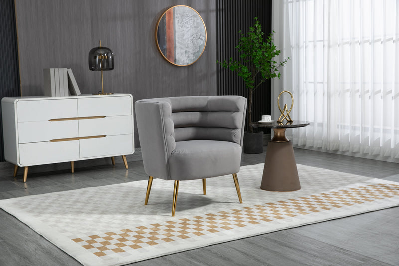 Accent Chair, leisure single chair with Golden feet