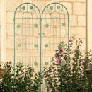 4 Pack Metal Garden Trellis 71" x 19.7" Rustproof Trellis for Climbing Plants Outdoor Flower Support Green