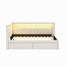 Upholstered Platform Bed With USB Ports And LED Belt by HouseOfZazla