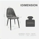 Modern Accent Dining Chairs Upholstered Seat, Metal Legs (Set of 4)