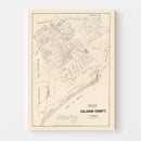 Vintage Map of Calhoun County, Texas 1879