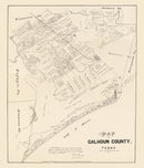 Vintage Map of Calhoun County, Texas 1879
