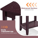 2-Tier Nightstand End Side Wooden Legs Table for Bedroom by LJGDeals
