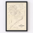 Vintage Map of Calhoun County, Texas 1879