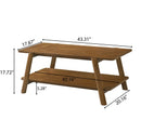Metz - Mid-Century Modern Wood Shelf 3 Piece Coffee Table Set - Walnut by HouseOfZazla