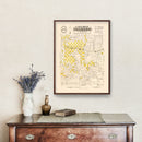 Vintage Map of Callahan County, Texas 1870
