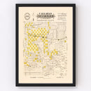 Vintage Map of Callahan County, Texas 1870