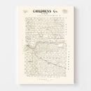 Vintage Map of Childress County, Texas 1891