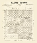 Vintage Map of Castro County, Texas 1891